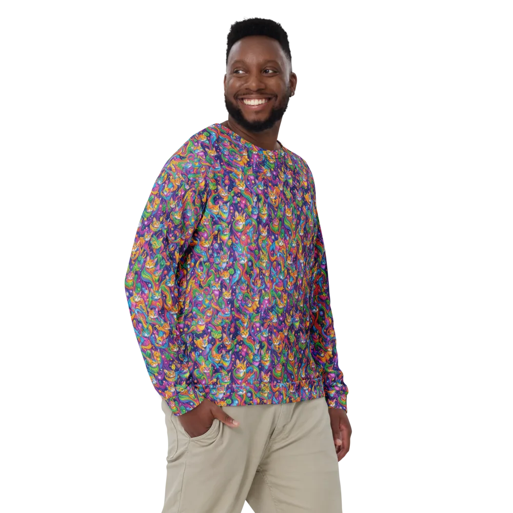 Prismatic Purr on Sweatshirt — Front