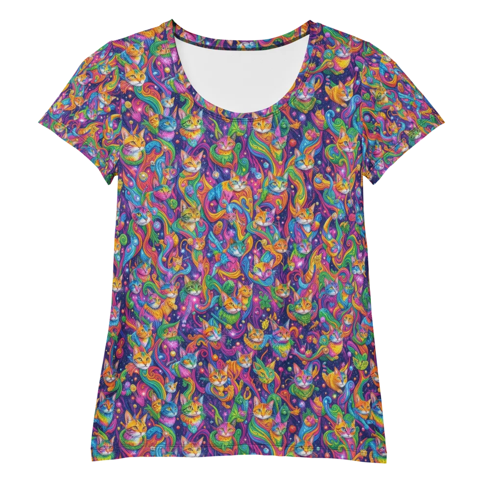 Prismatic Purr on Women's Athletic T-Shirt — Front