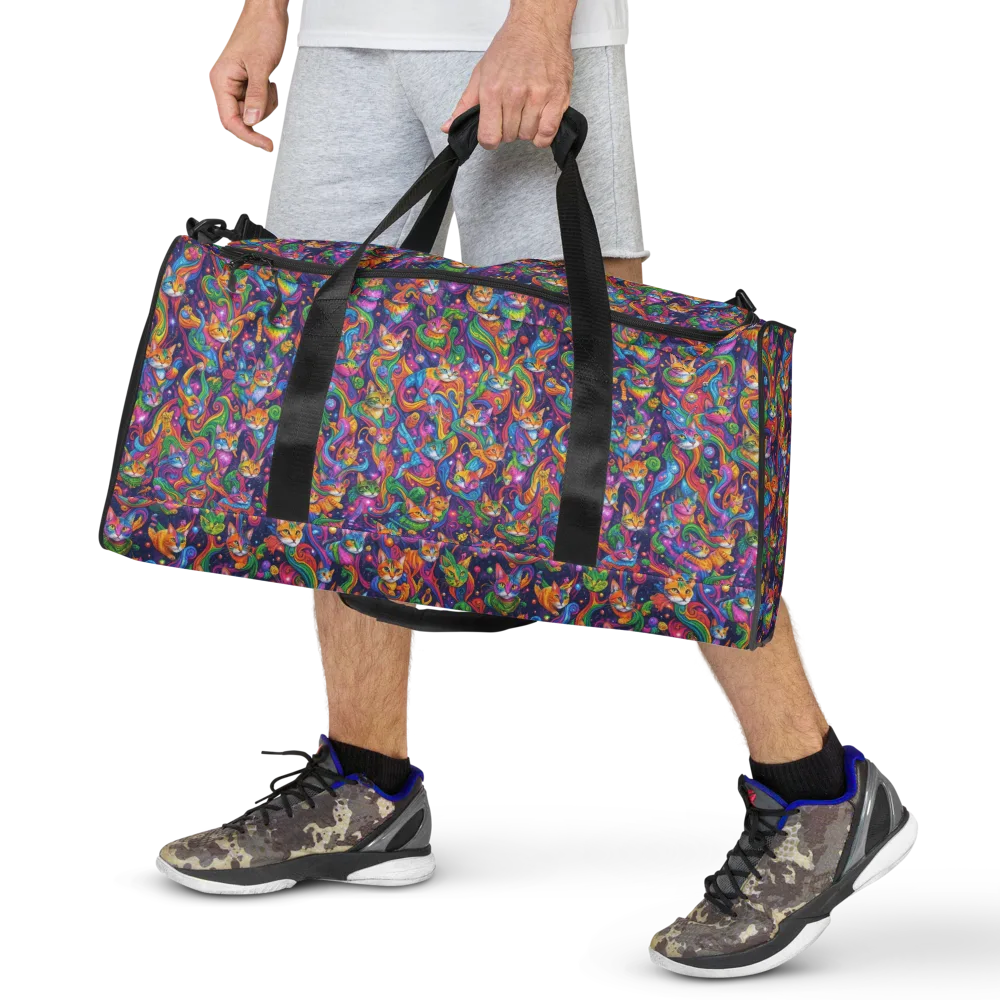 Prismatic Purr on Duffle Bag — Front