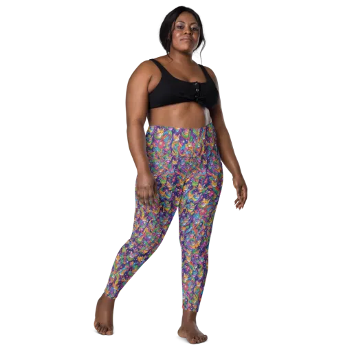 Prismatic Purr on a Leggings with Pockets