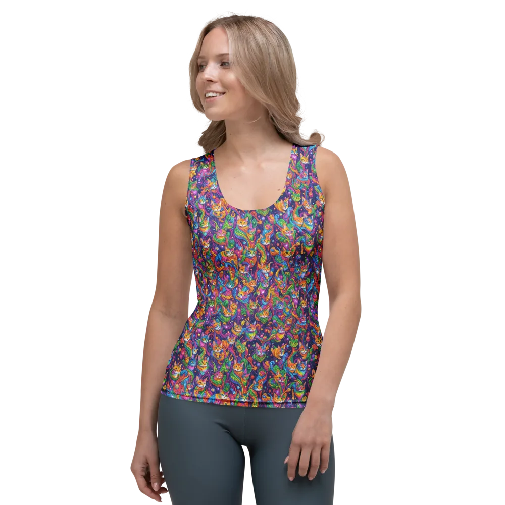 Prismatic Purr on Women's Tank Top — Front