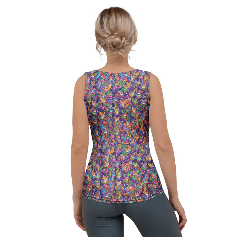 Prismatic Purr on Women's Tank Top — Back