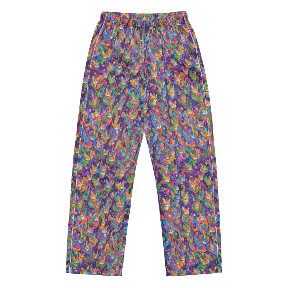 Prismatic Purr on Women's Pajama Pants — Front