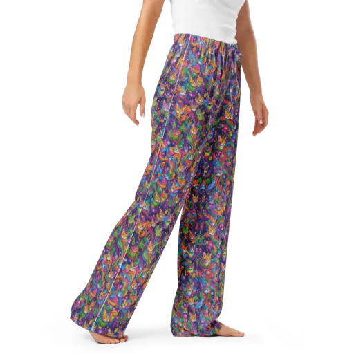 Prismatic Purr on a Women's Pajama Pants