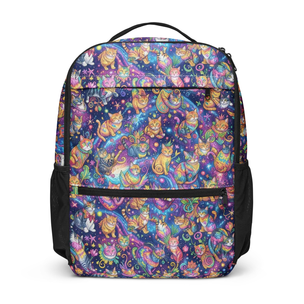 Cosmic Cat Carnival on Utility Backpack — Front