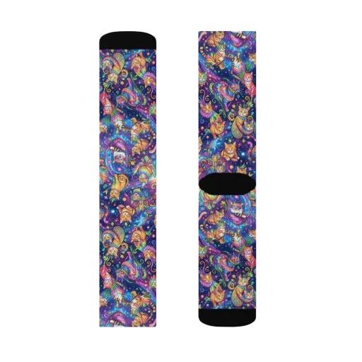 Cosmic Cat Carnival on a Socks