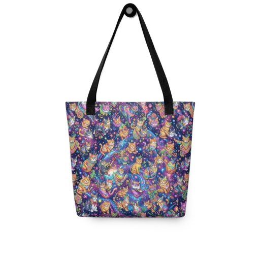 Cosmic Cat Carnival on a Tote Bag