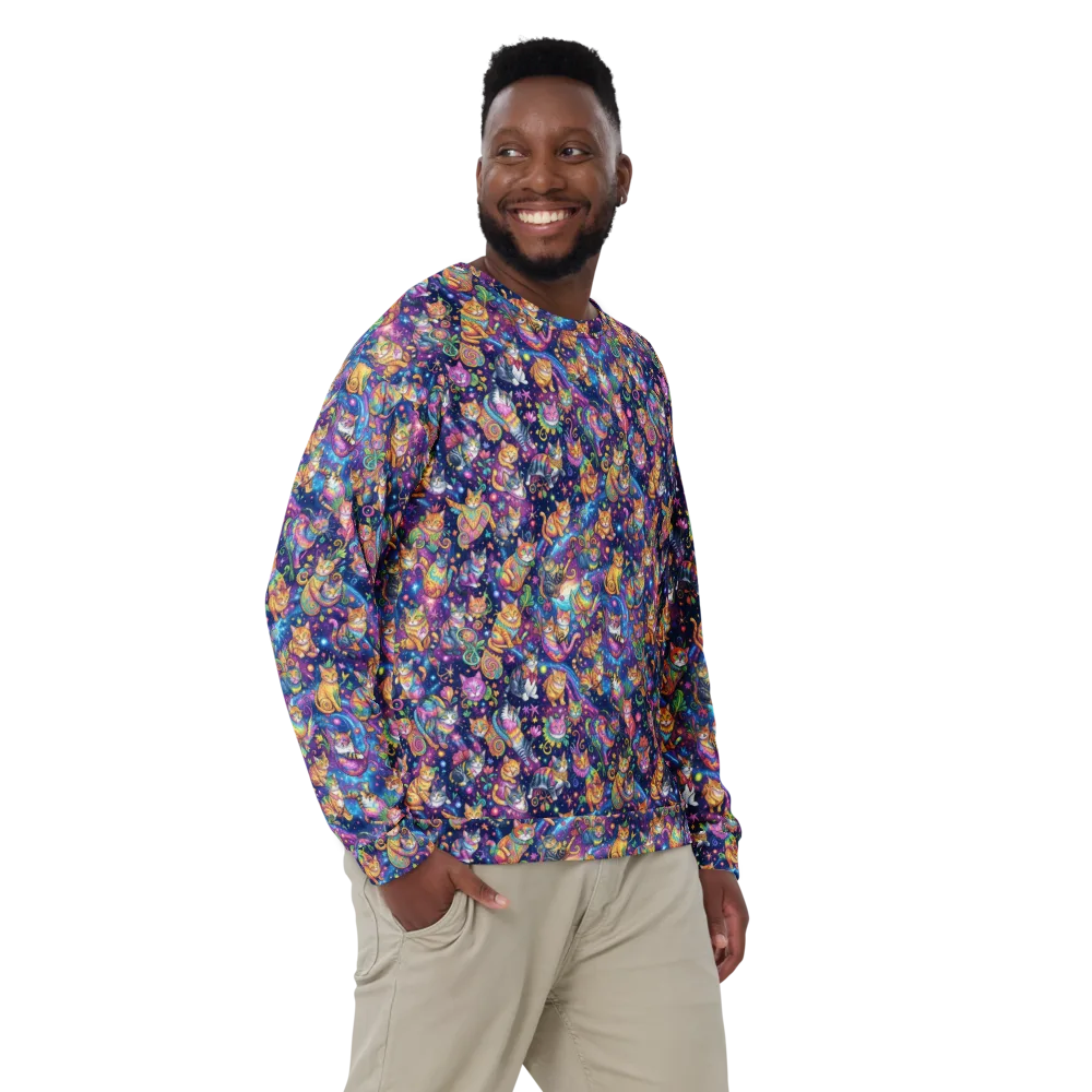 Cosmic Cat Carnival on Sweatshirt — Front