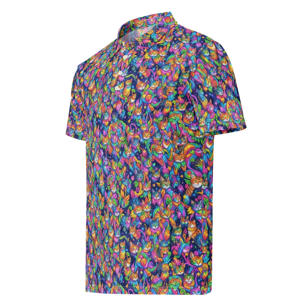 Cosmic Catacomb on Men's Slim Fit Polo Shirt — Left Front