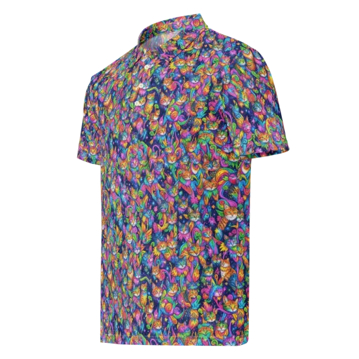 Cosmic Catacomb on a Men's Slim Fit Polo Shirt