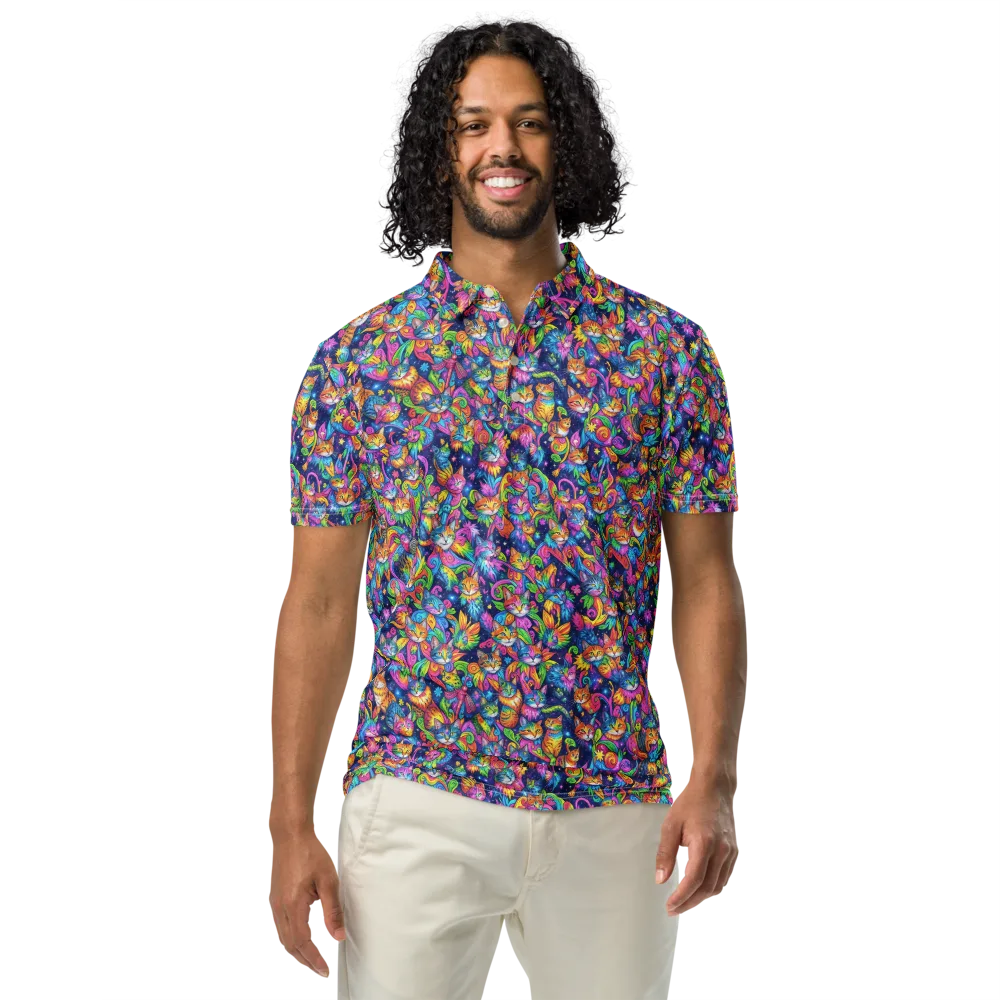 Cosmic Catacomb on Men's Slim Fit Polo Shirt — Front