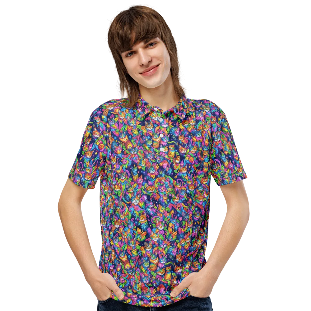 Cosmic Catacomb on Men's Slim Fit Polo Shirt — Front