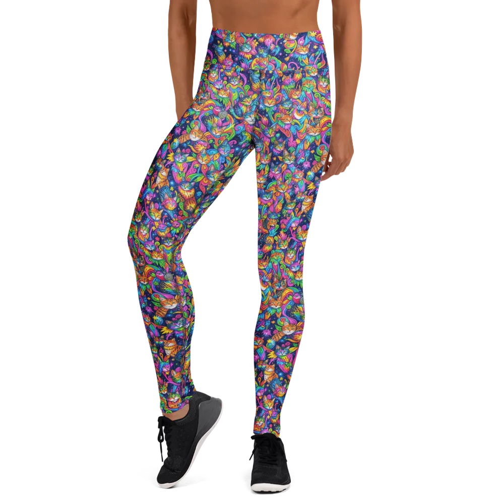 Cosmic Catacomb on Yoga Leggings — Front