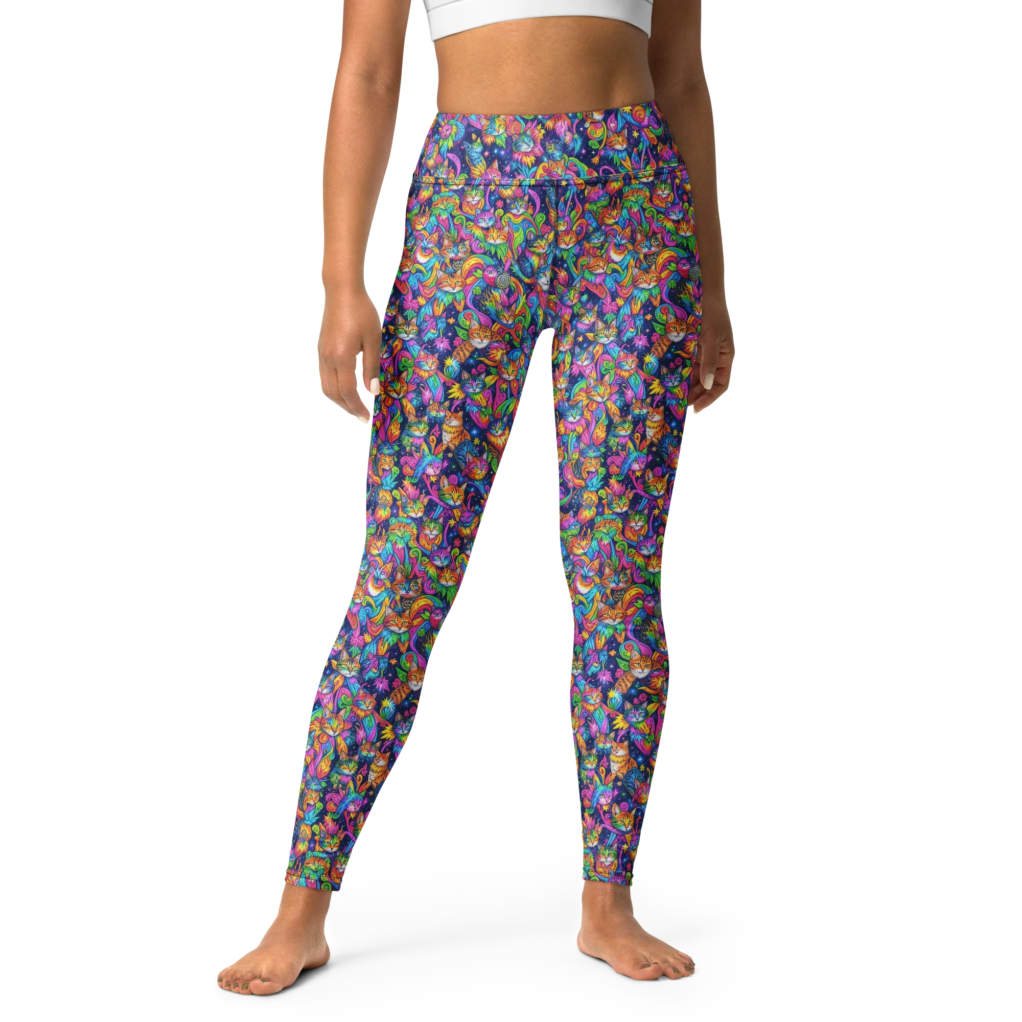 Cosmic Catacomb on Yoga Leggings — Front
