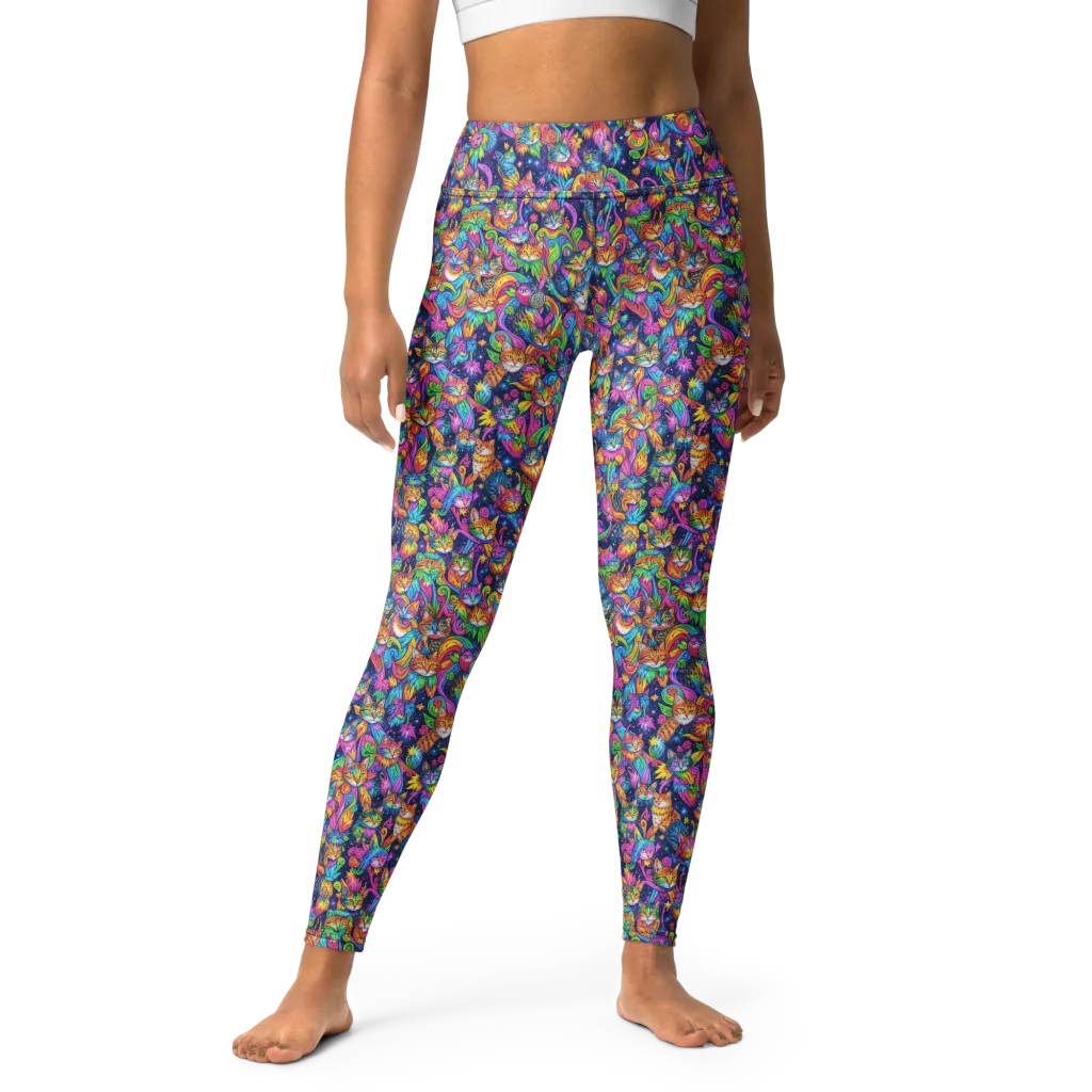 Cosmic Catacomb on Yoga Leggings — Front
