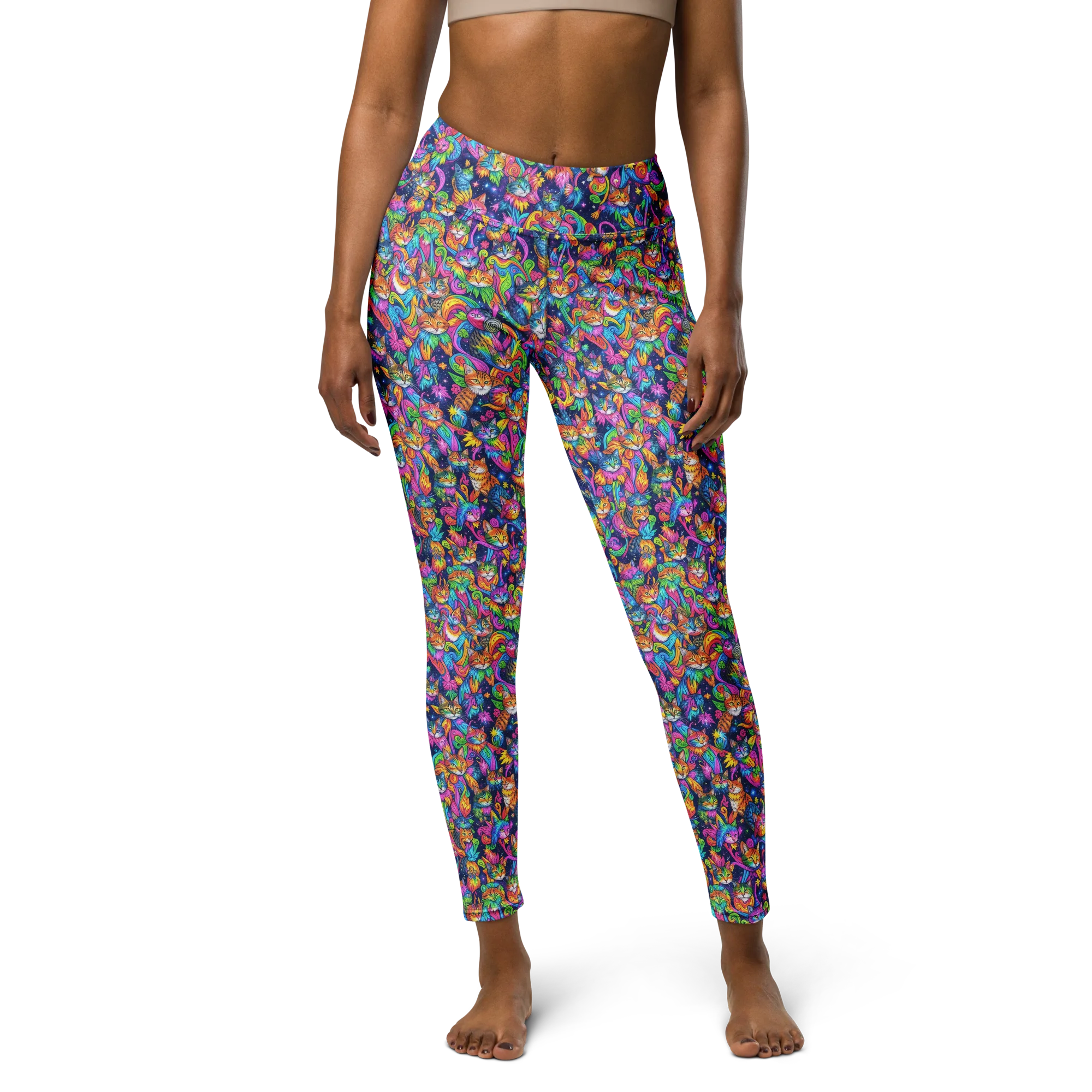 Cosmic Catacomb on Yoga Leggings — Front