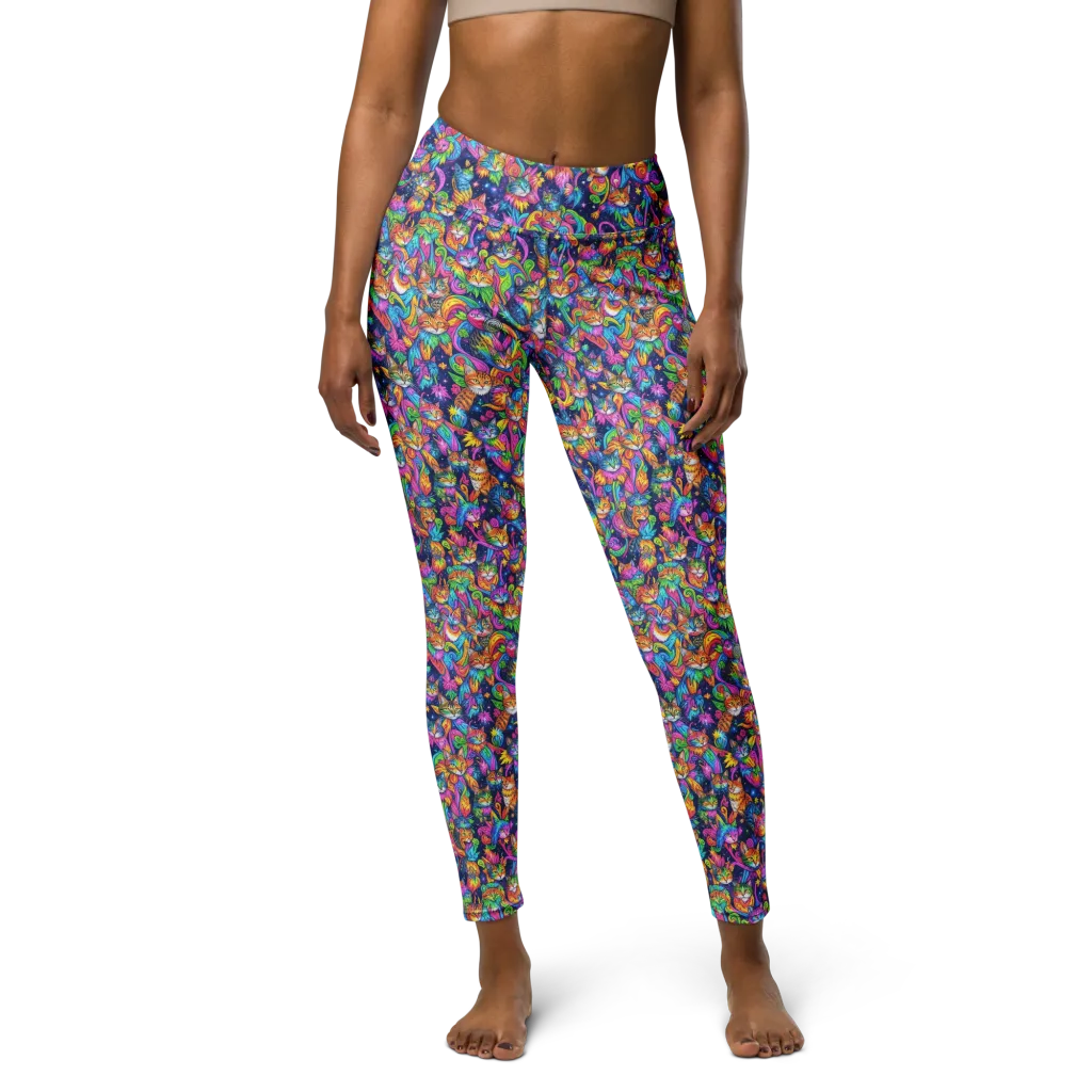 Cosmic Catacomb on Yoga Leggings — Front