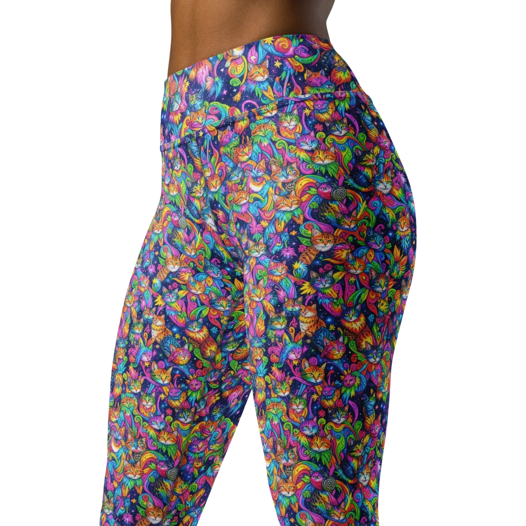 Cosmic Catacomb on Yoga Leggings — Left Front