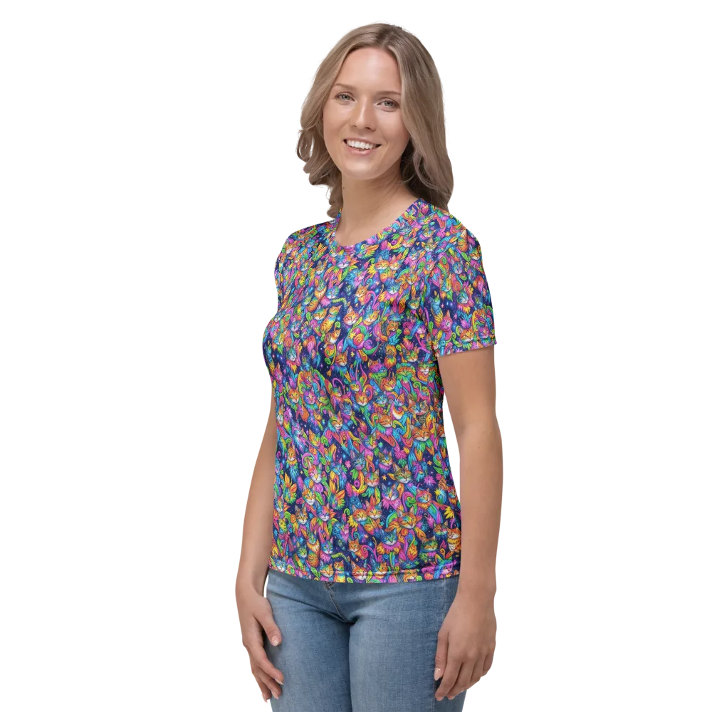 Cosmic Catacomb on Women's Crew Neck T-Shirt — Left