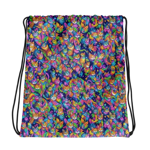 Cosmic Catacomb on a Drawstring Bag
