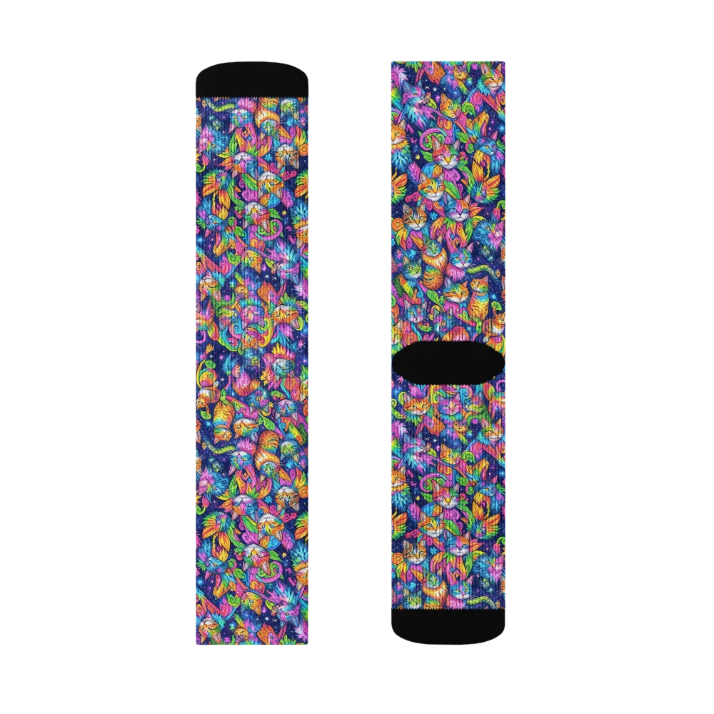 Cosmic Catacomb on Socks — Left Sock