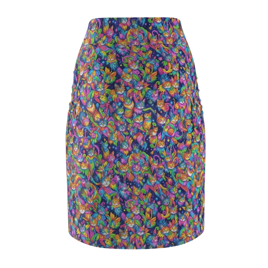 Cosmic Catacomb on Pencil Skirt — Back