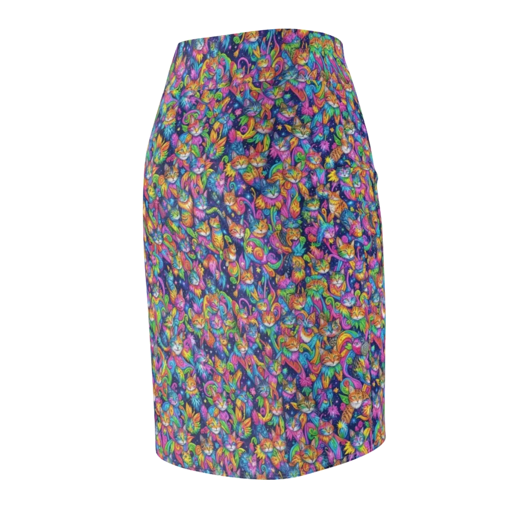 Cosmic Catacomb on Pencil Skirt — Back Side
