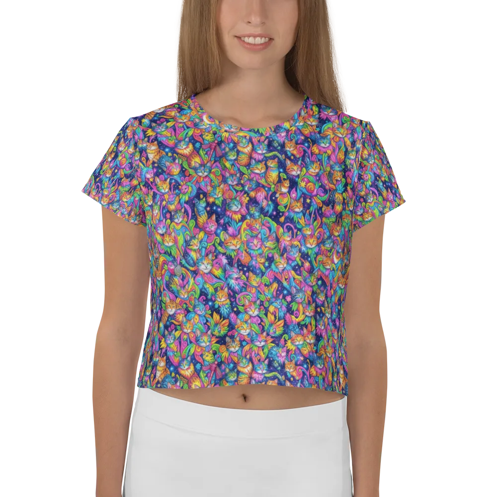 Cosmic Catacomb on Crop Tee — Front