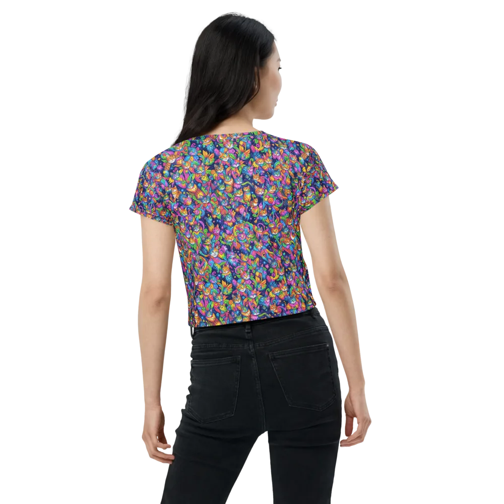 Cosmic Catacomb on Crop Tee — Back
