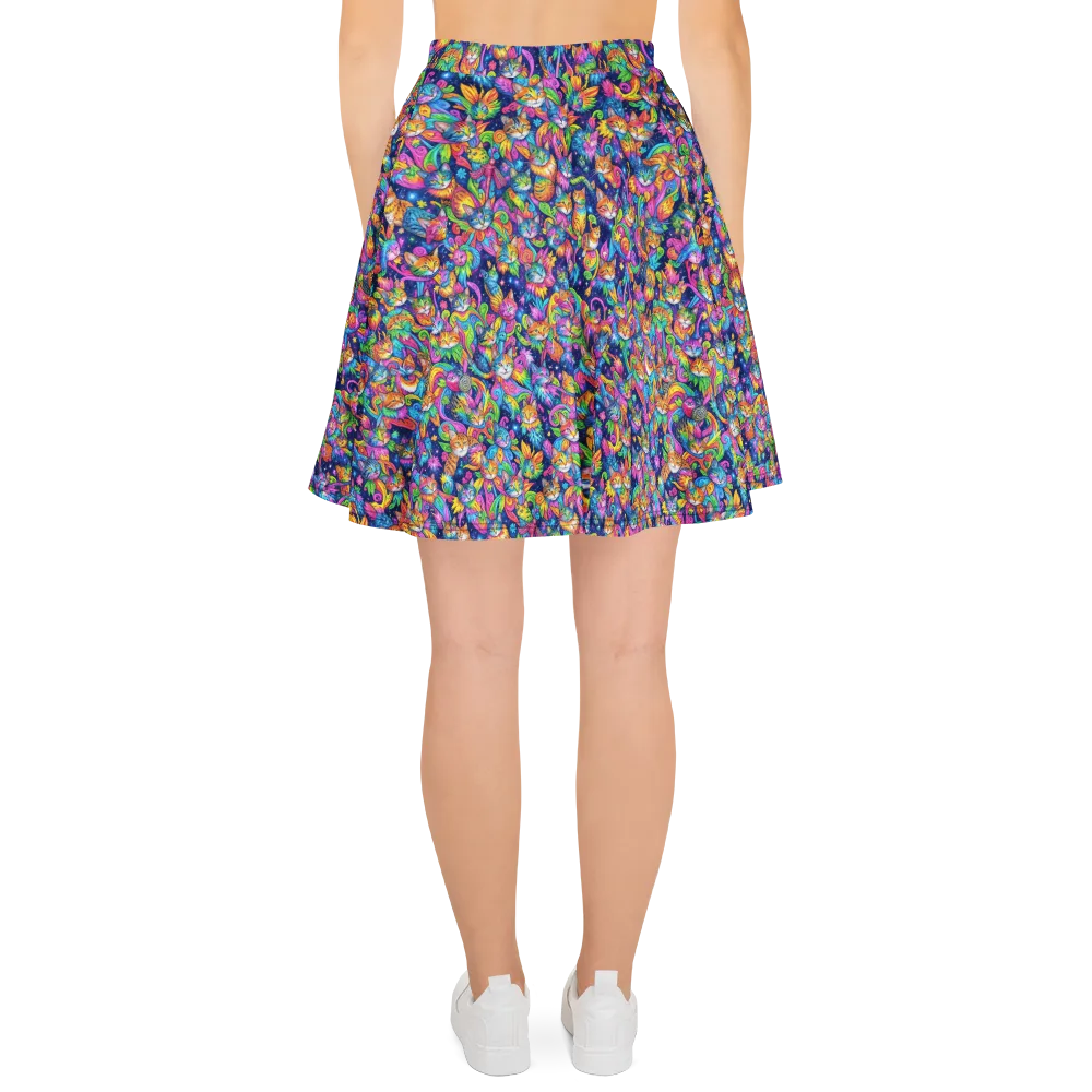 Cosmic Catacomb on Skater Skirt — Back