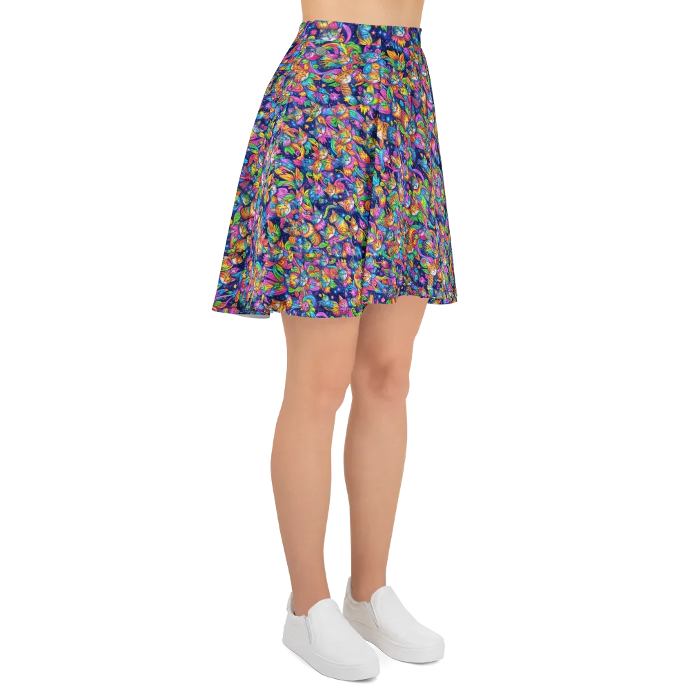 Cosmic Catacomb on Skater Skirt — Right