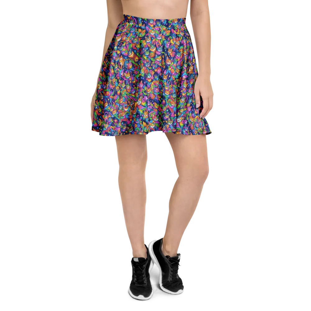 Cosmic Catacomb on Skater Skirt — Front