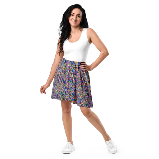 Cosmic Catacomb on a Skater Skirt