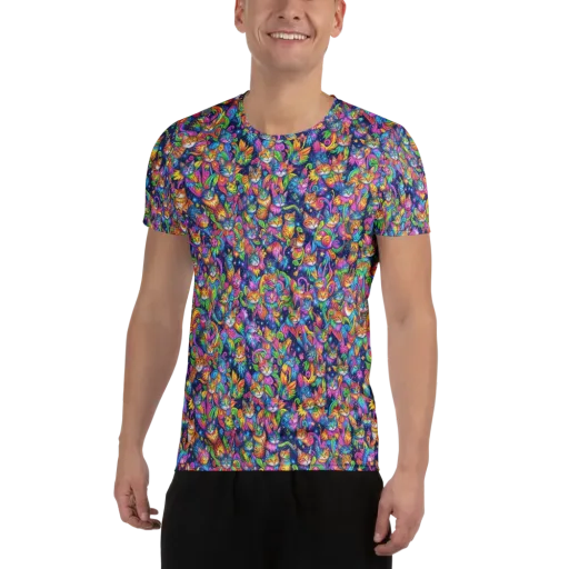 Cosmic Catacomb on a Men's Athletic T-Shirt