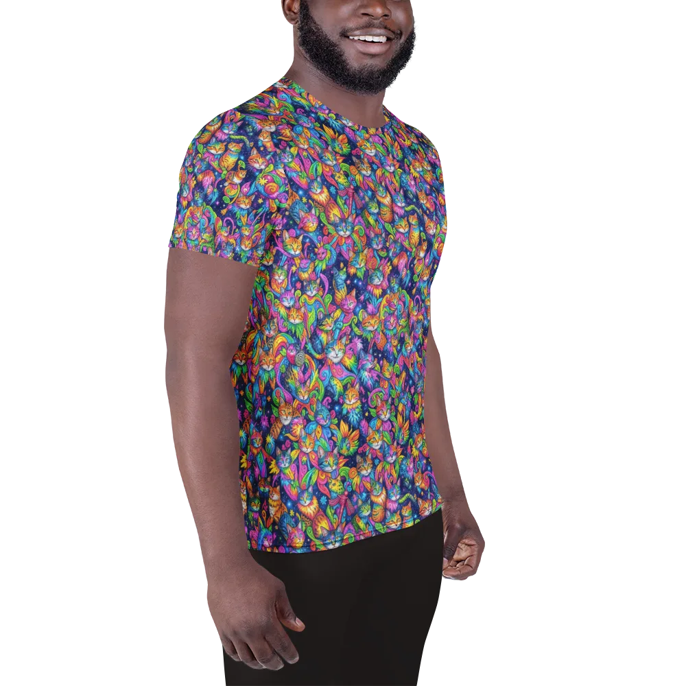 Cosmic Catacomb on Men's Athletic T-Shirt — Right