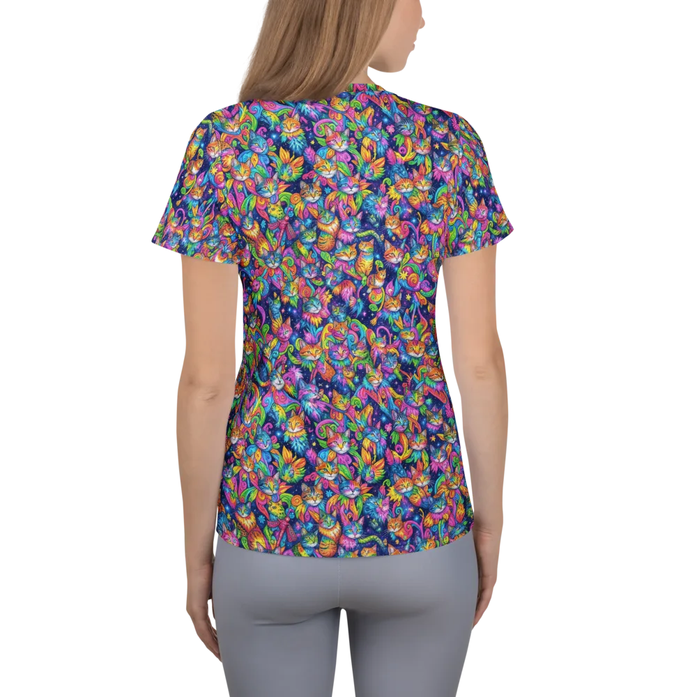 Cosmic Catacomb on Women's Athletic T-Shirt — Back