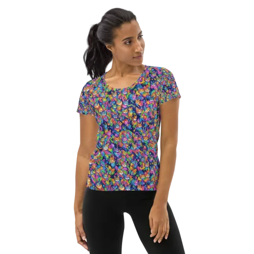 Cosmic Catacomb on a Women's Athletic T-Shirt