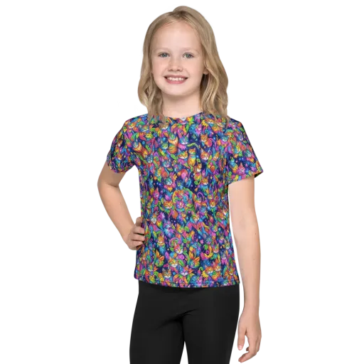 Cosmic Catacomb on a Kids Crew Neck T-Shirt