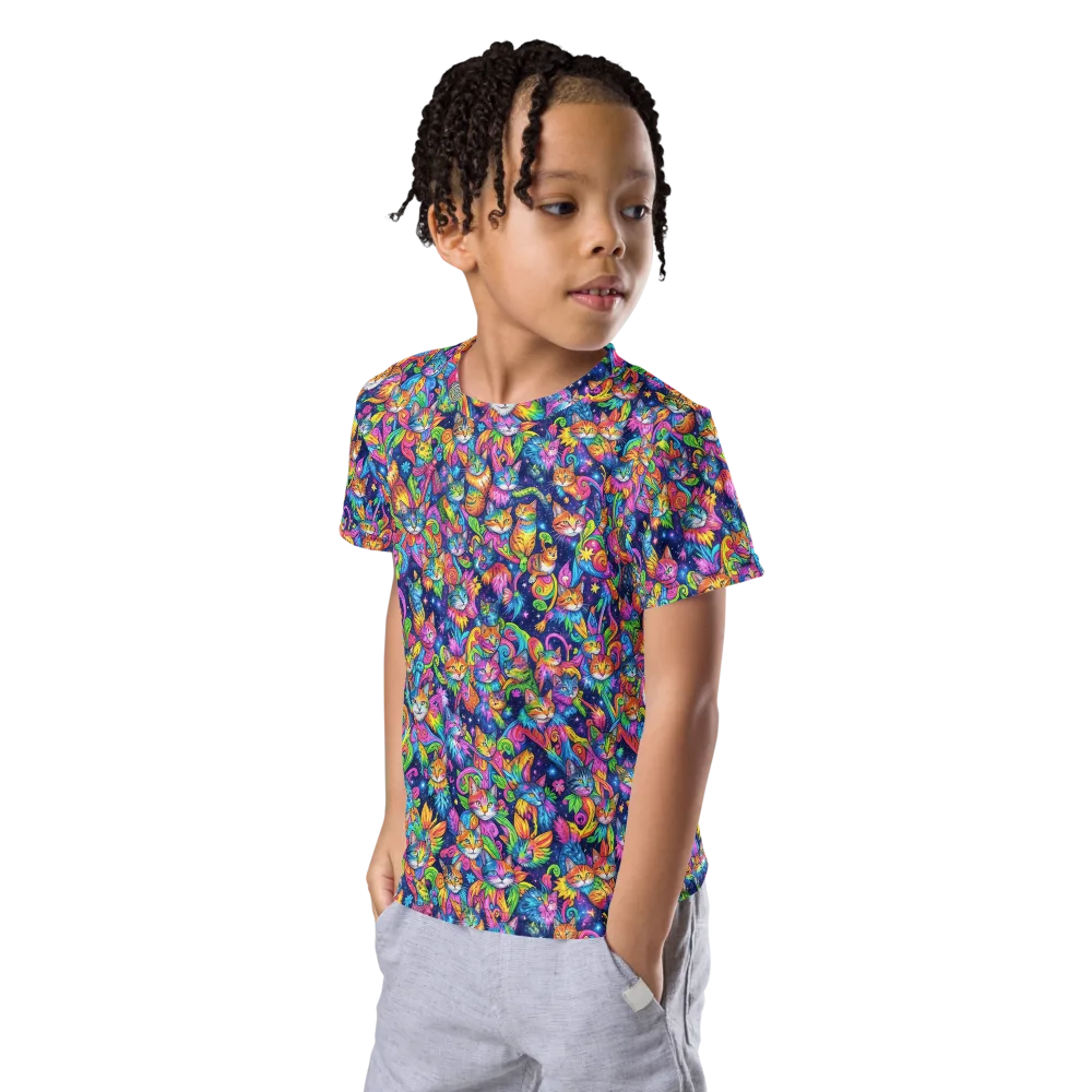 Cosmic Catacomb on Kids Crew Neck T-Shirt — Left Front