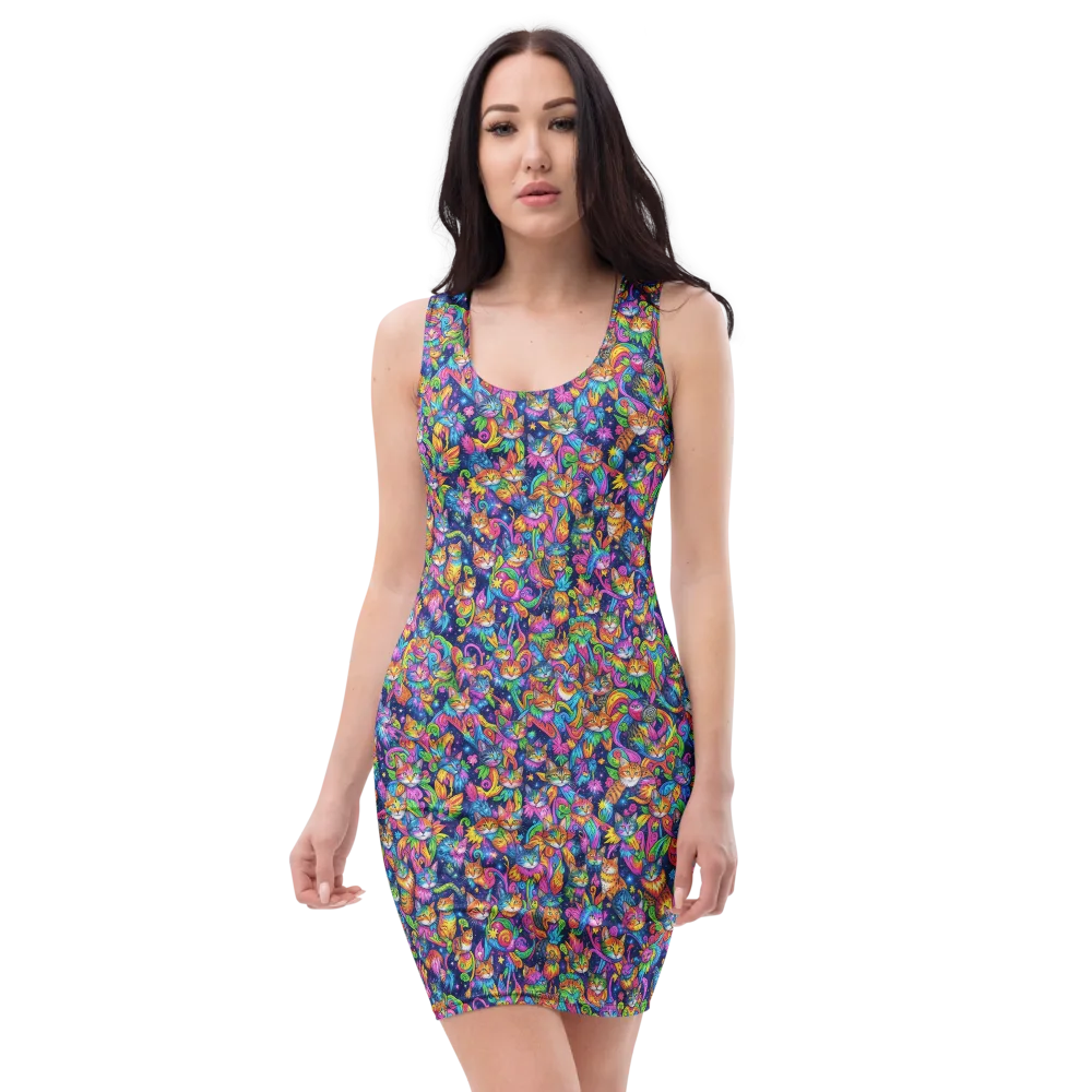 Cosmic Catacomb on Bodycon Dress — Front