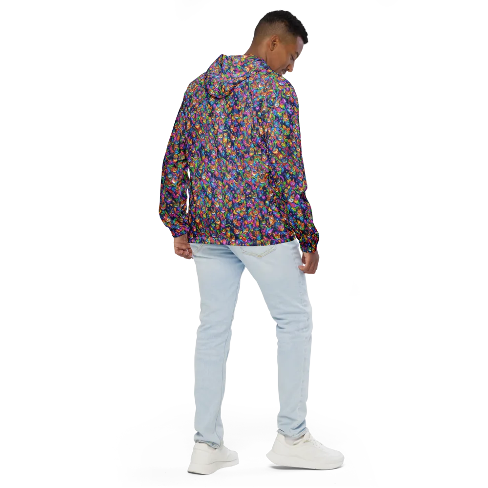 Cosmic Catacomb on Men's Windbreaker — Back