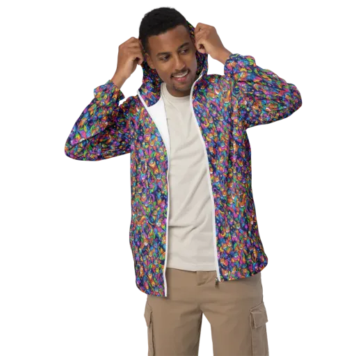 Cosmic Catacomb on a Men's Windbreaker