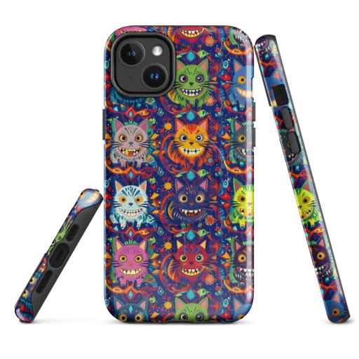 Grinning Cat Carnival on a MagSafe Tough Case for iPhone®