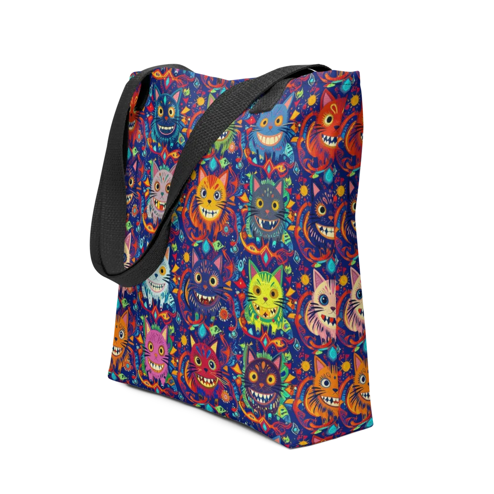 Grinning Cat Carnival on Tote Bag — Front