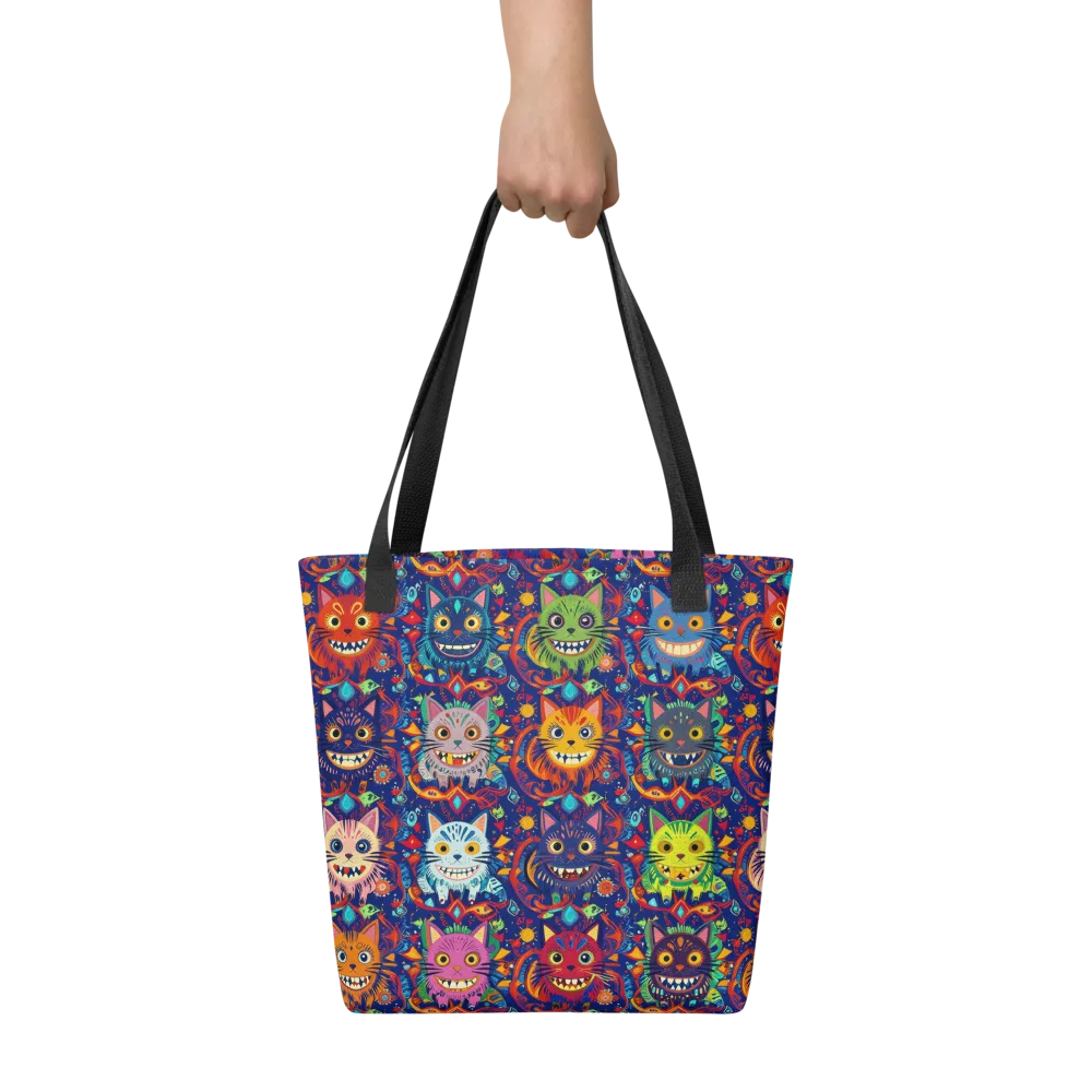 Grinning Cat Carnival on Tote Bag — Front