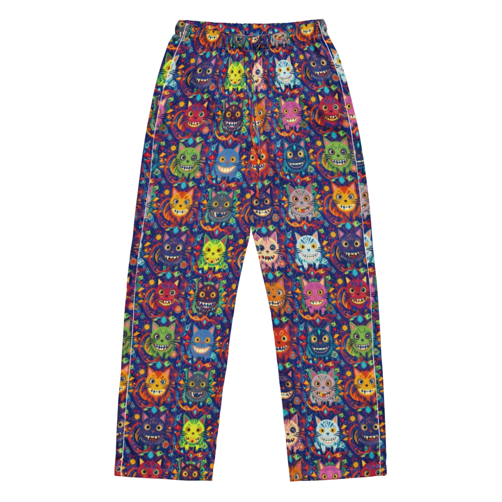 Grinning Cat Carnival on Women's Pajama Pants — Front
