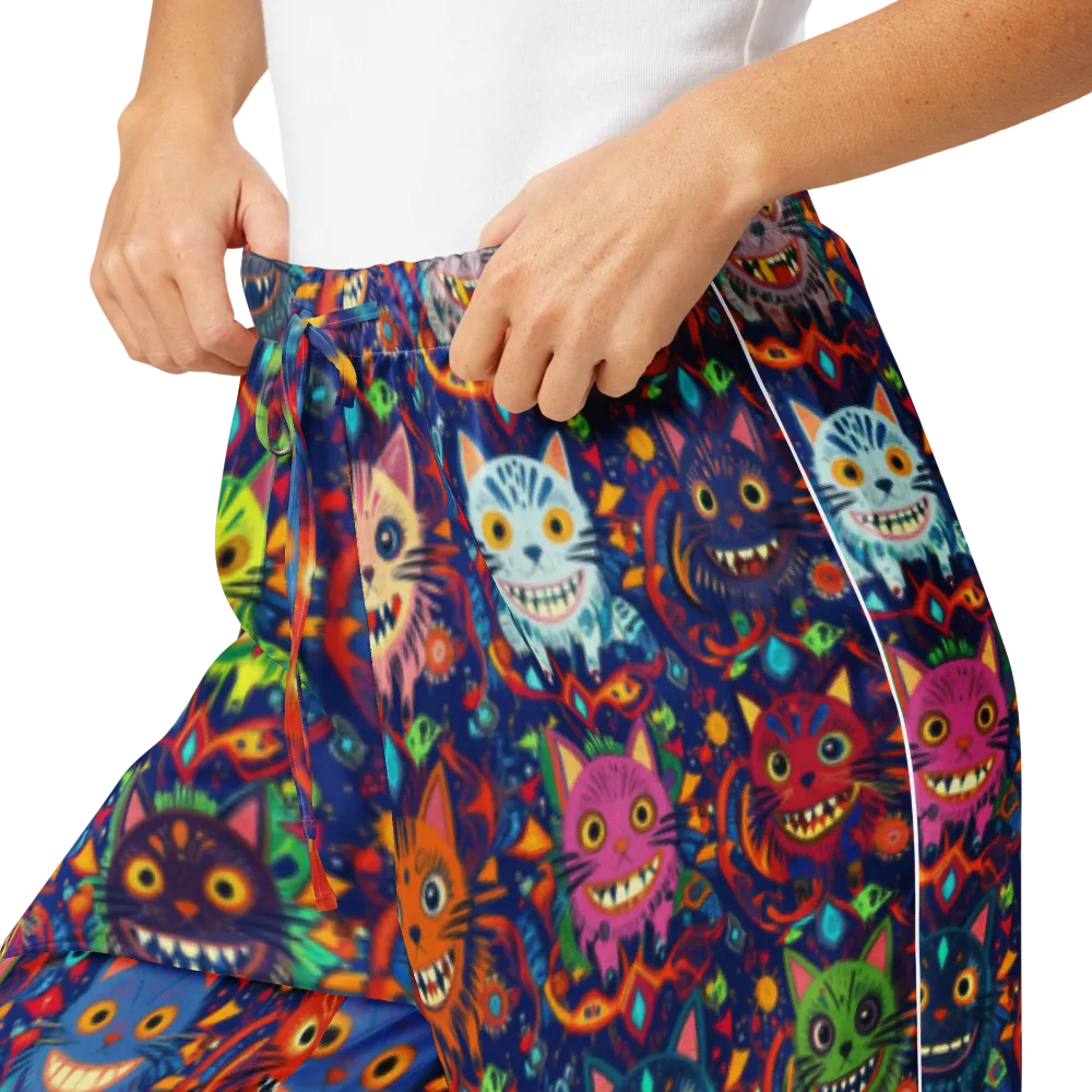 Grinning Cat Carnival on Women's Pajama Pants — Product details