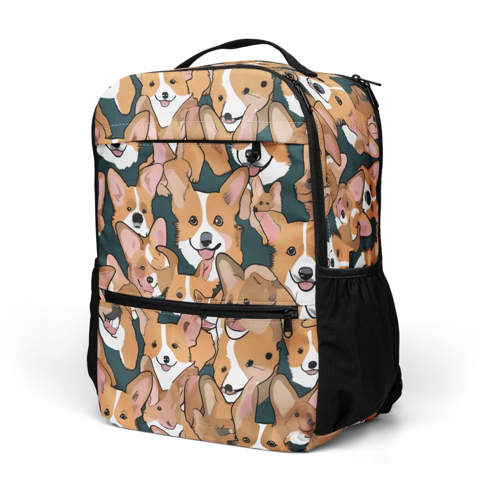 Paws in Formation on Utility Backpack — Left Front