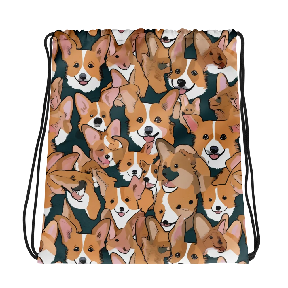 Paws in Formation on Drawstring Bag — Photo