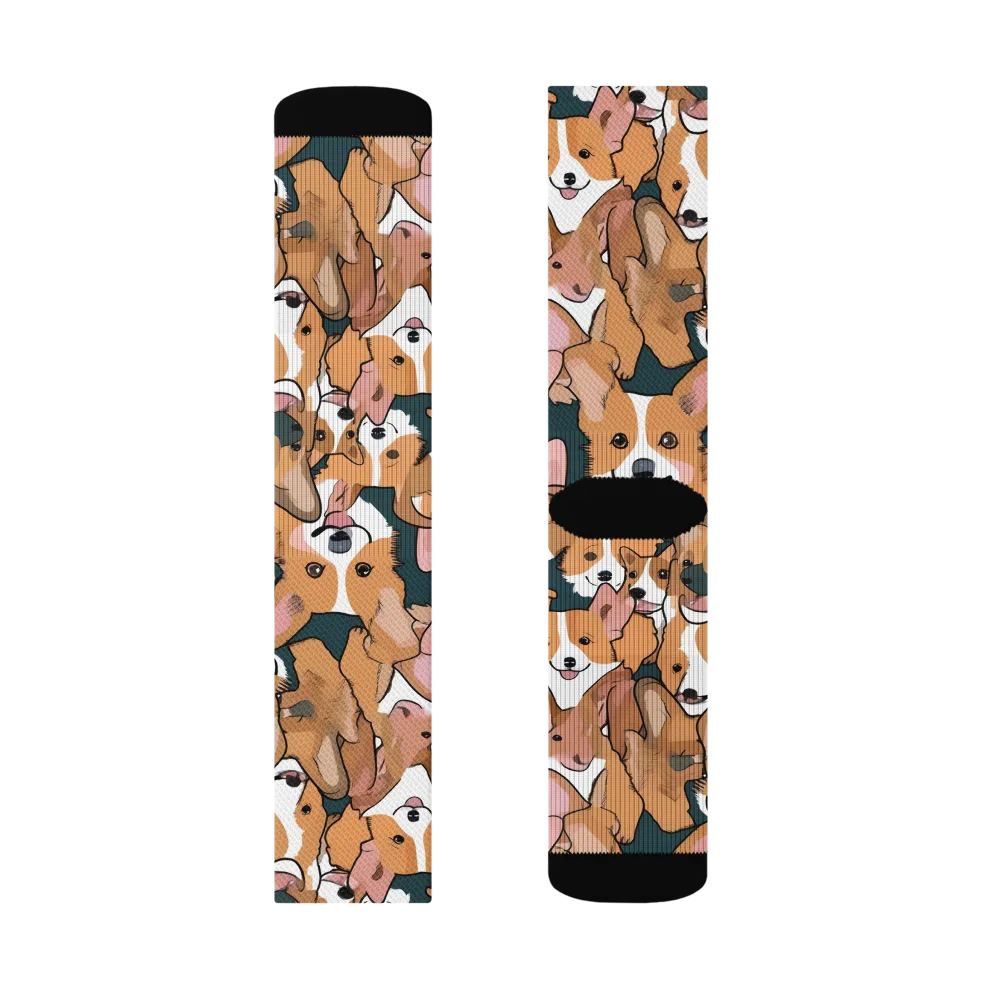 Paws in Formation on Socks — Left Sock